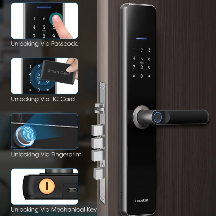 Wifi Fingerprint Lock Home Security Door Password Lock Supports APP Remote Unlocking, A61 (Space Gray), A61 (Rose Gold) Wifi Fingerprint Lock Home Security Door Password Lock Supports APP Remote Unlocking, A61 (Space Gray), A61 (Rose Gold)